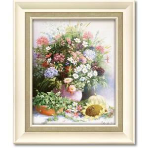 絵画 インテリア 贈答 記念品 油絵 足立弘樹 黄色い花 F6 : 人形