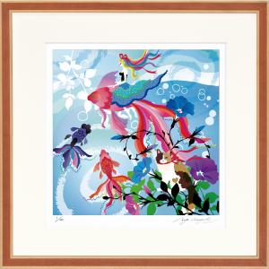 金魚アート 祭 日本製 手作り ハンドメイド 3D金魚 アクリル 樹脂 還暦