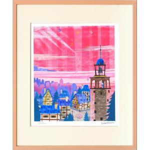 アジサイ 花 絵画 油絵 油彩画 青柳キミ子 「紫陽花」 額付き