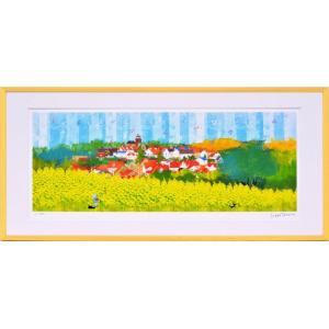 絵画 はりたつお ラプンツェルの塔と菜の花畑(L) インテリア