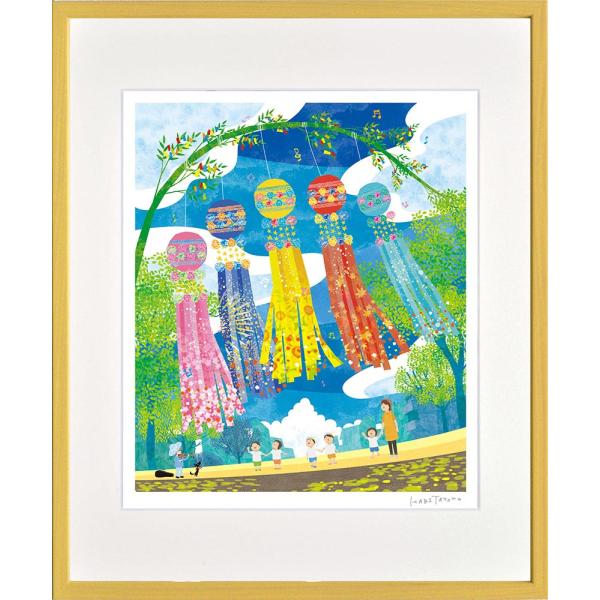 絵画 はり たつお 仙台市七夕まつり インテリア 壁 に飾る絵 リビング 玄関 ギフト 子ども部屋 ...