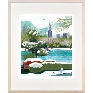 絵画 はり たつお 東京新宿御苑 インテリア 壁 に飾る絵