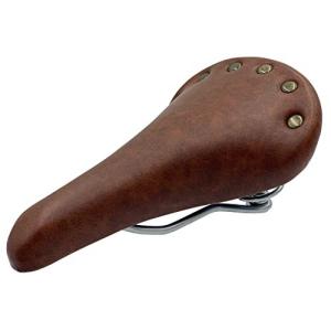 自転車 サドル ブラウン captain stag y2155