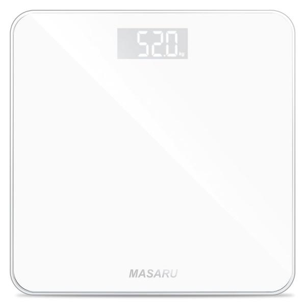MASARU 体重計 ヘルスメーター デジタル 高精度 乗るだけ 電源自動ON/OFF 180kgま...