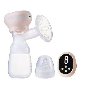 JAWUTU さく乳器 電動搾乳器 搾乳機 逆流防止 操作簡単 LEDディスプレイ 母乳 出産 育児 充電式 母乳ポンプ (Pink)