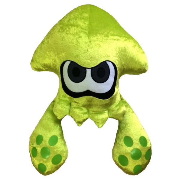 スプラトゥーン2 イカダイカットクッション ネオンイエロー 約52cm