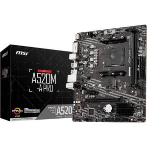 MSI マザーボードA520M-A PRO Ryzen 5000シリーズ (AM4)対応 Micro ATX AMD A520搭載 MB51｜az-select-store