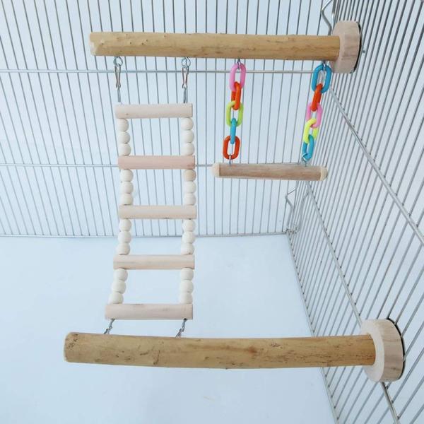 鳥の止まり木 インコ おもちゃ 鳥スタンド 鸚鵡スタンド 鳥かご 噛む玩具 吊下げタイプ ブランコ ...