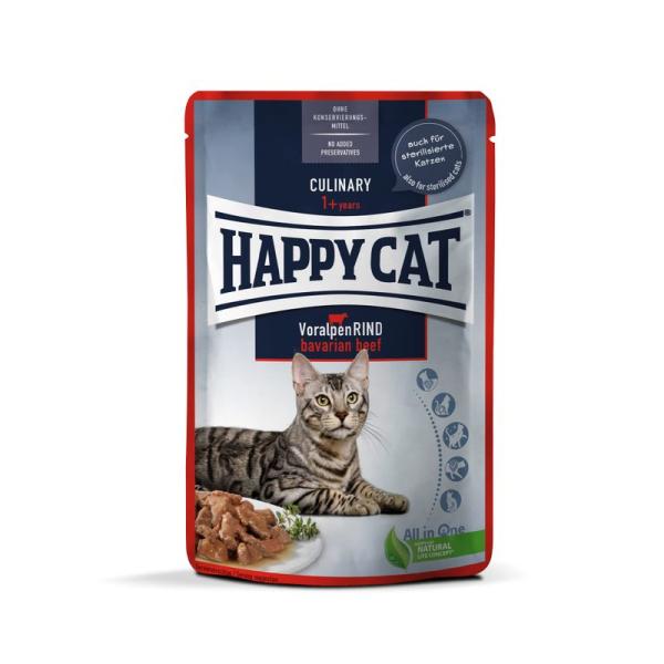 HAPPY CAT (ハッピーキャット) バイエルン ビーフ パウチ - 成猫用 ウェットフード 全...