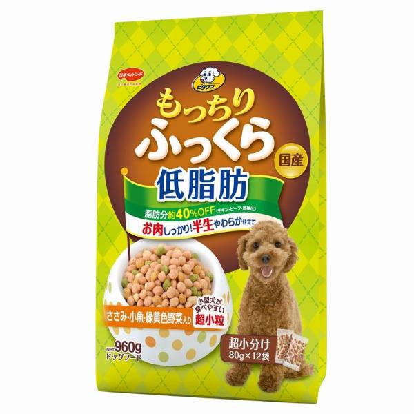 ビタワン ドッグフード もっちりふっくら 低脂肪 半生タイプ 国産鶏肉使用 国産 ささみ・小魚・緑黄...