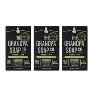 3個セット 松やに石鹸グランパ・パインタール 自然派ソープ 92g Grandpa's Soap Pine Tar