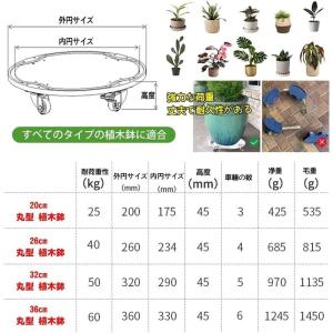 植木鉢台 キャスター付き 鉢置台 屋外 室内 ...の詳細画像3