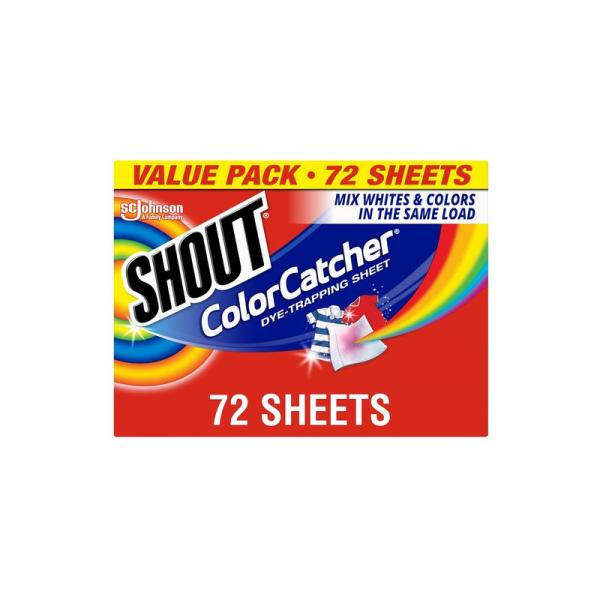 Shout?Color Catcher Dye Trapping Sheets, 72.0 Coun...