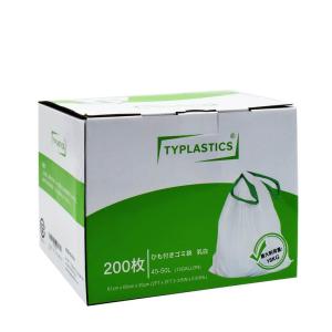 TYPLASTICS ひも付きゴミ袋 乳白 45-50L 110枚 箱入り｜az-select-store