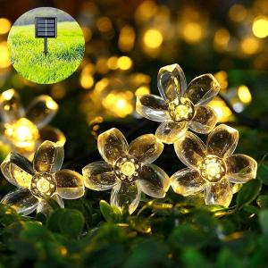 Lecone ソーラー ガーデンライト LED イルミネーション ライト 50 LED 7M 屋外 庭 ライト 桜の花 IP65 防水 8モ｜az-select-store