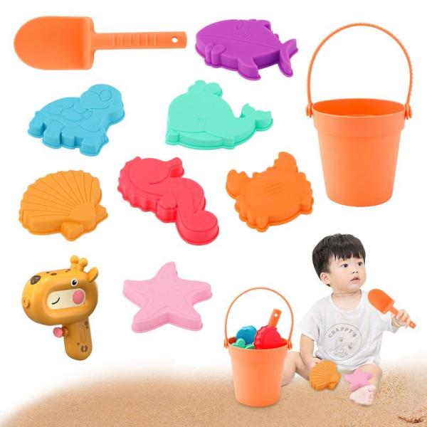 砂場セット 砂遊びおもちゃ 砂遊び - TUGO 9個のビーチおもちゃセット 知育玩具 安全 無毒 ...