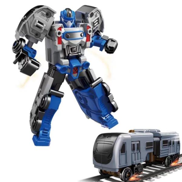 電車 おもちゃ ロボット 男の子 列車 変身 変形 新幹線 電車車両 組み立て プラモデル 車 おも...