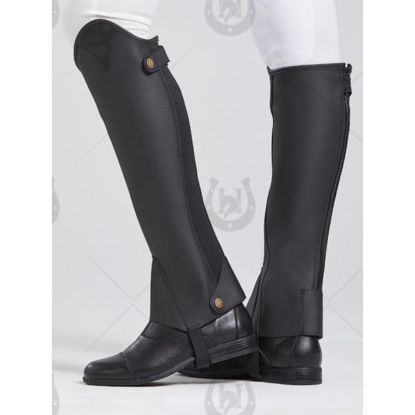 乗馬用 ハーフチャップス 合皮 人工皮革 乗馬用品 馬具 乗馬チャップス ゲートル プロテクター ガ...