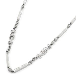 切子チェーンネックレス Pt850 切子ネックレスチェーン ゴシック調 ゴシックデザイン ロングネックレス プラチナ 地金42.3g 中古 送料無料