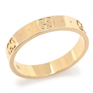 グッチ アイコンリング 660070 J8500 8000 #19 18.5号 K18YG ロゴリング GGリング 平打ちリング イエローゴールド 地金4.3g 中古 送料無料