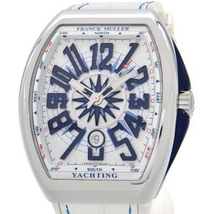 [3年保証] フランクミュラー メンズ ヴァンガード ヨッティング V45SCDT ラバーベルト 白文字盤 自動巻き 腕時計 中古 送料無料｜azabujuban-blanc