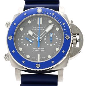 パネライ メンズ サブマーシブル クロノ ギヨームネリーエディション PAM00982 V番 クロノグラフ グレー 自動巻き 腕時計 中古 送料無料