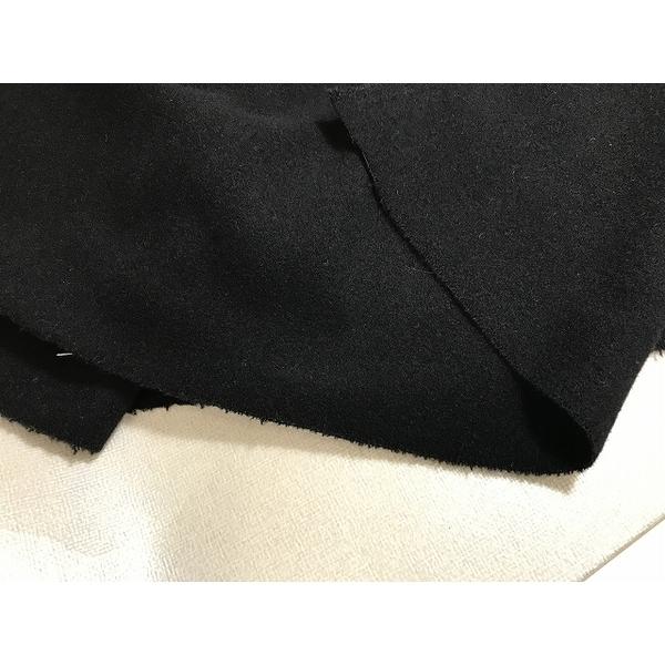 ウールモッサ　ウール100％　黒　コート等　幅155cm　10cm単位販売