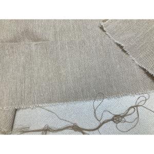 リネン45％　コットン55％　ナチュラルｘベージュ　パンツ　ワンピース等　幅136cm　10cm単位販売　商品コード7043