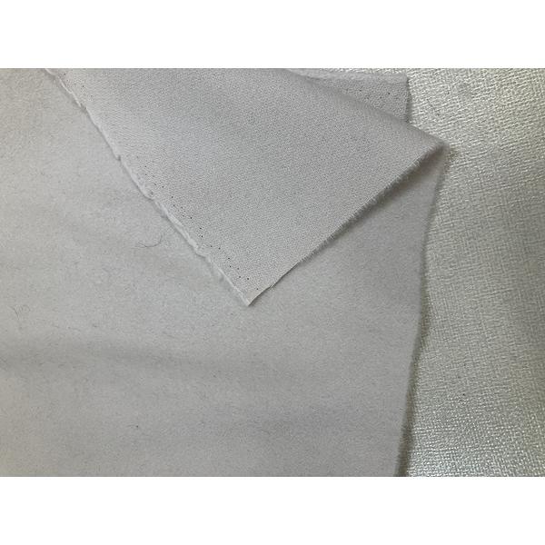 ウールモッサ　ウール90％　ナイロン10％　オフホワイトｘパープル　コート等　幅140cm　10cm...