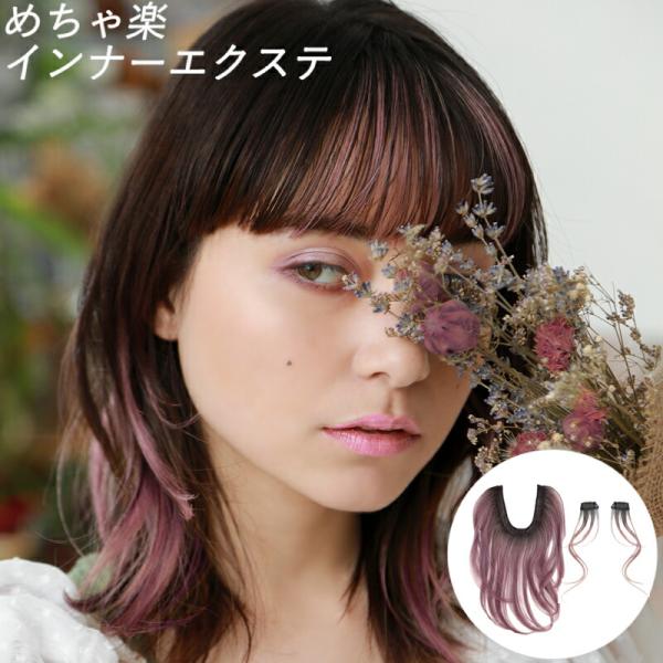 めちゃ楽インナーエクステ  IX-01 プリシラ  9色  ウィッグ エクステンション インナーカラ...