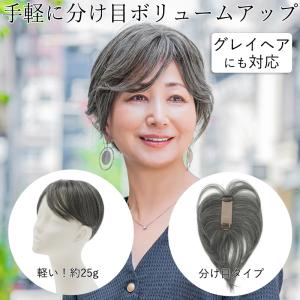 部分 白髪隠し ウィッグ 分け目タイプ 頭頂部...の詳細画像2