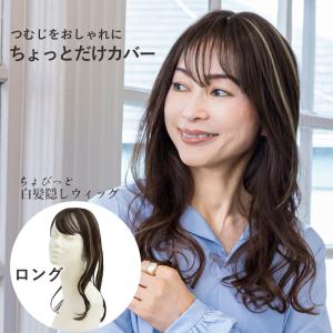 部分ウィッグ カバーピース ヘアピース 白髪隠し つけ髪 頭頂部 ミセス
