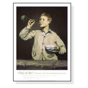 ポスター アート Boy Blowing Bubbles  1867｜aziz