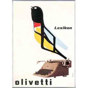 ポスター アート Lexikon 80（1952)（マルチェッロ ニッツォーリ） 額装品 アルミ製ベ...
