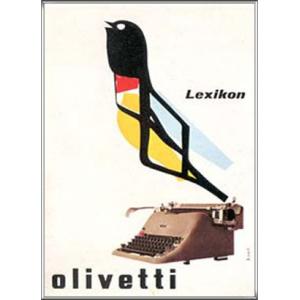 ポスター アート Lexikon 80（1952)（マルチェッロ ニッツォーリ） 額装品 アルミ製ハイグレードフレーム｜aziz