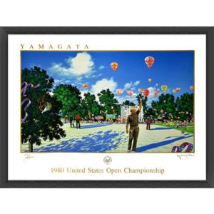 United States Open 1980（ヒロ ヤマガタ） 額装品 ウッドベーシックフレーム