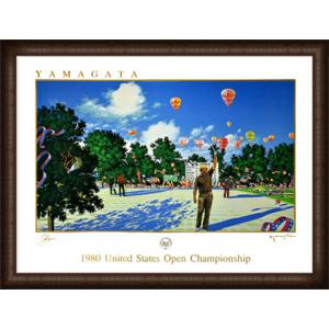 United States Open 1980（ヒロ ヤマガタ） 額装品 ウッドハイグレードフレーム