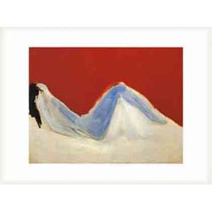 ポスター アート RECLINING NUDE（ニコラ ド スタール） 額装品 ウッドベーシックフレ...