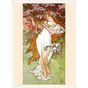 四季 Les Saisons(アルフォンス ミュシャ)額装済ポスター : azポスター
