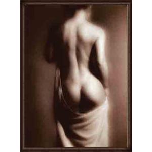 ポスター アート Nude Back of Woman（フォトグラフ） 額装品 ウッドハイグレードフレーム｜aziz