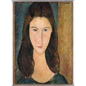 【油絵・模写・原寸大】モディリアーニ『ジャンヌ・エビュテルヌの肖像』P8額付き ジャンヌ・エビュテルヌの肖像（アメデオ モディリアーニ） 額装品