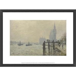 The Thames Below Westminster Exhibition（クロード モネ） 額装品 ウッドベーシックフレーム｜aziz