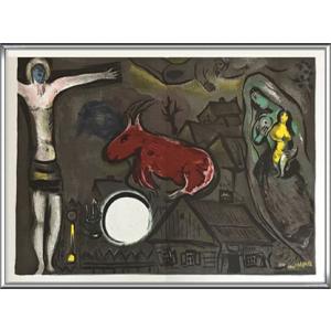 ポスター アート ヴァンスの恋人（マルク シャガール） 額装品 ウッド