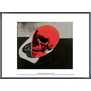 Skull (red) 1976 Exhibition（アンディ ウォーホル） 額装品 アルミ製ベーシックフレーム｜aziz