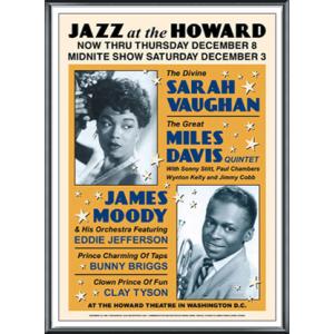 サラ ヴォーン/マイルス デイヴィス Jazz at the Howard（アーティスト不明） 額装品 アルミ製ベーシックフレーム｜aziz