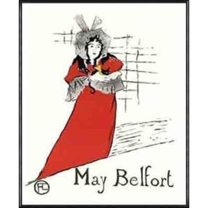 May Belfort（アンリ ド トゥールーズ ロートレック） 額装品 アルミ製ハイグレードフレー...