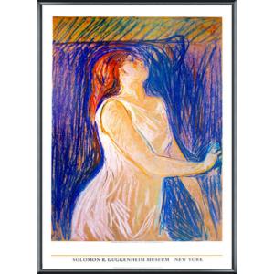 ポスター　横　ムーブメント　額装仕上げ品 モデルのスケッチ1893（エドヴァルド ムンク） 額装品 ウッドハイ