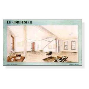 ポスター アート Interieur Villa Church 1927（ル コルビジェ） 額装