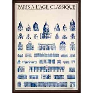 ポスター アート Paris A L'age Classique（パリ） 額装品 ウッドハイグレード...