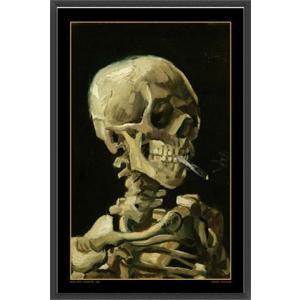 Skull with Burning Cigarette（フィンセント ファン ゴッホ） 額装品 ウ...